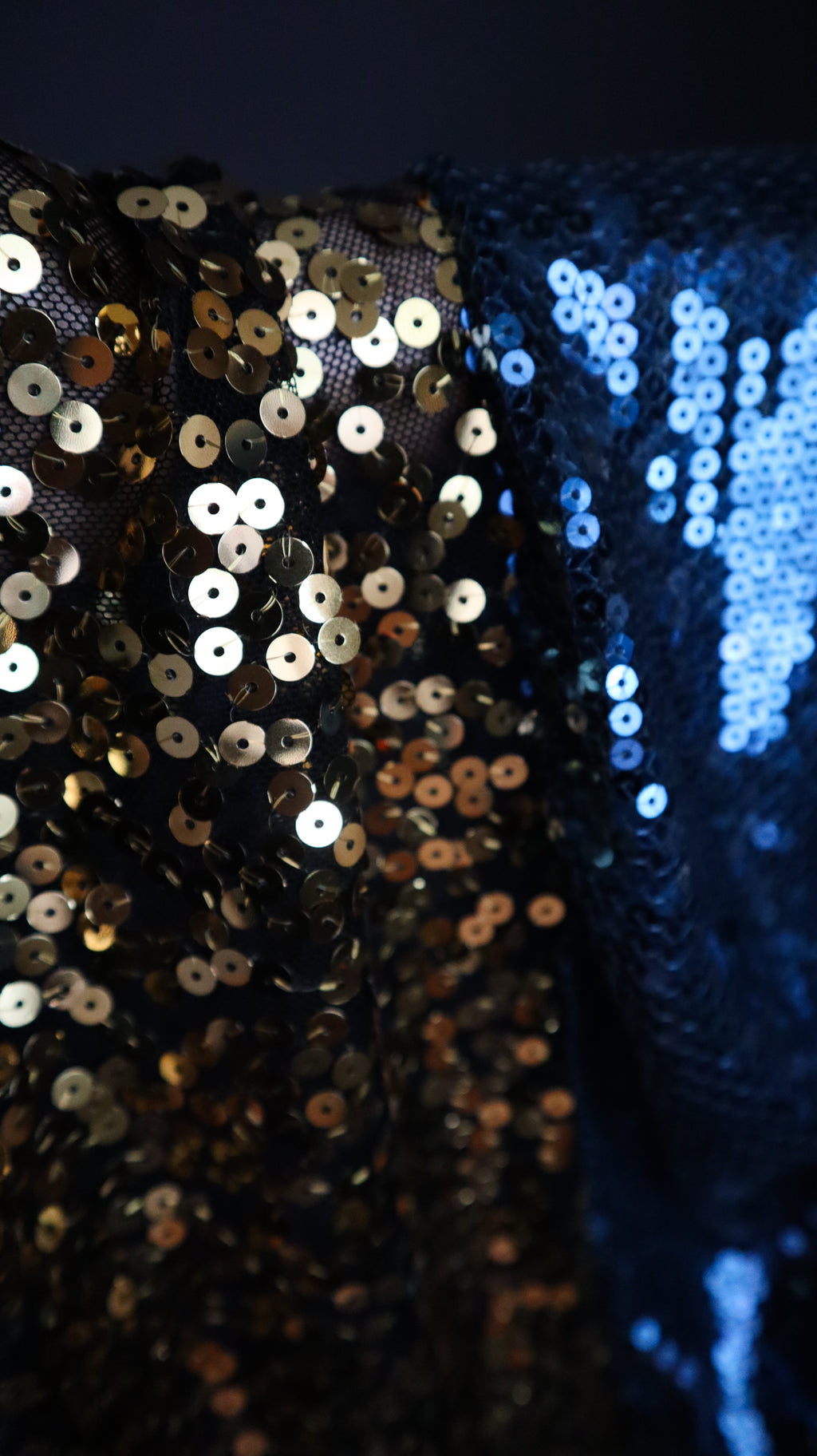 BLUE + GOLD SEQUIN KIMONO Handmade in Los Angeles