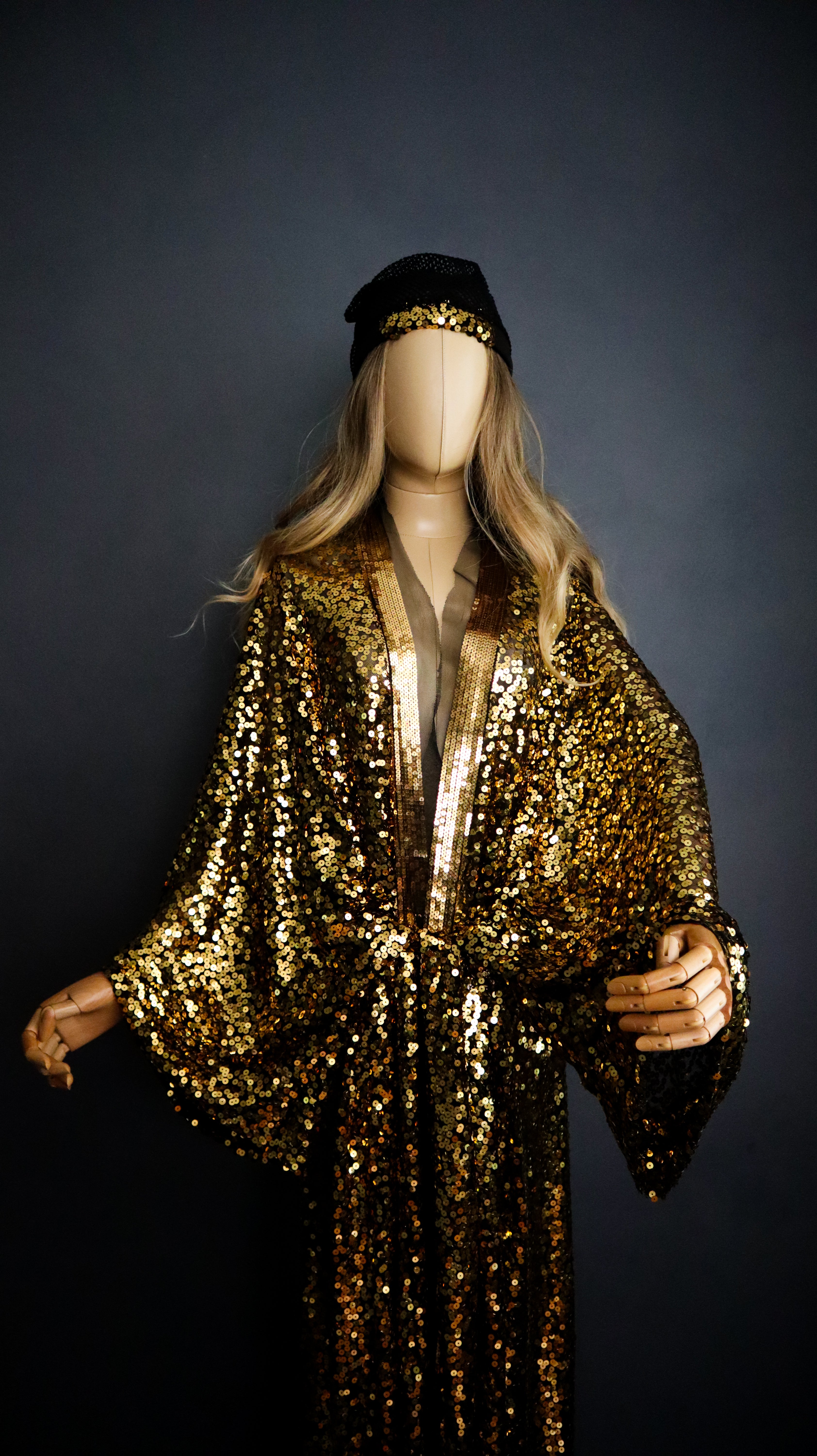 GOLD AND SILVER SEQUIN KIMONOS