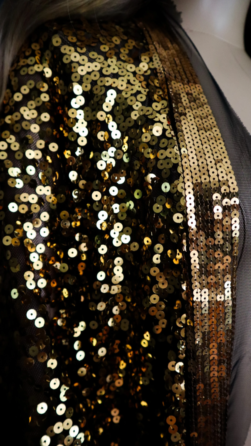 GOLD SEQUIN KIMONO - Handmade